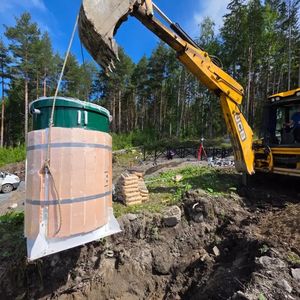 Установка и подключение биостанции ЮБАС-МС-3 на участке со скальным грунтом в деревне Чупа