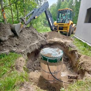 Монтаж РАУНД-6 МИДИ в сложных грунтах: установка станции биологической очистки в плывуне